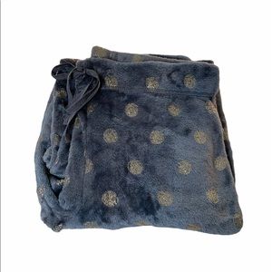 Gray Plush Gold Polka Dot Pajama Pants